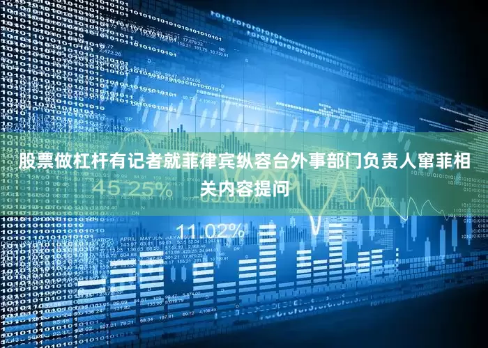 股票做杠杆有记者就菲律宾纵容台外事部门负责人窜菲相关内容提问